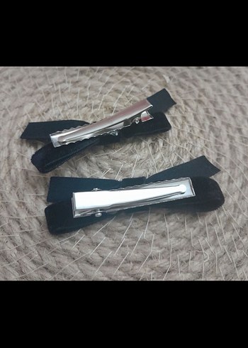 Siyah Süet Fiyonk toka - Görsel 2