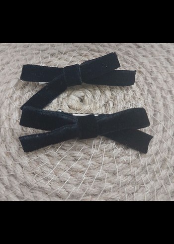 Siyah Süet Fiyonk toka - Görsel 3