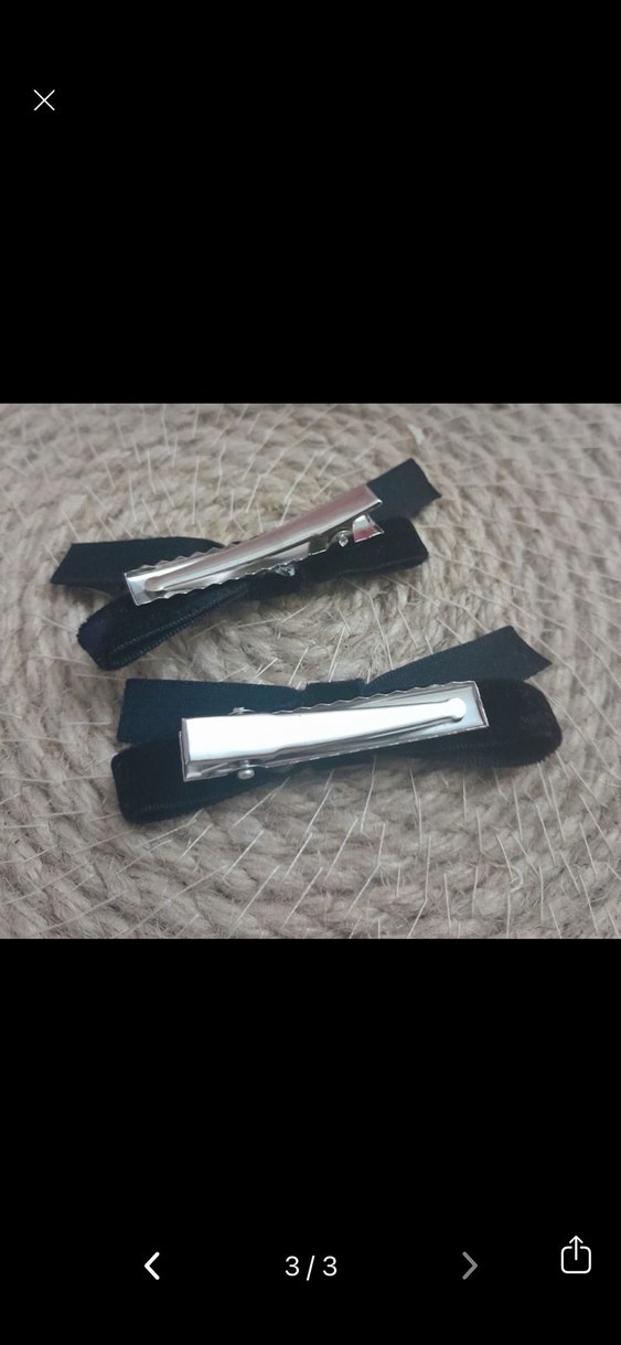 Siyah Süet Fiyonk toka - Görsel 2