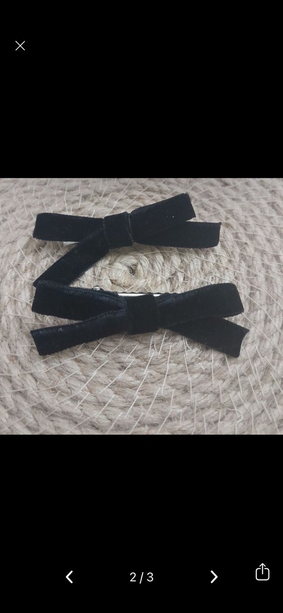 Siyah Süet Fiyonk toka - Görsel 3