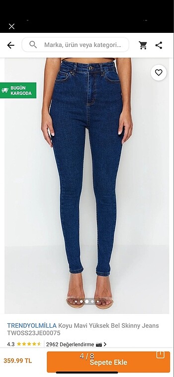 Lacivert jean - Görsel 2