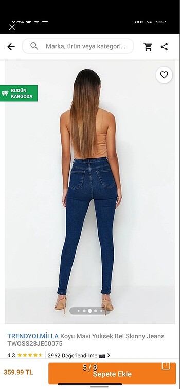 Lacivert jean - Görsel 3