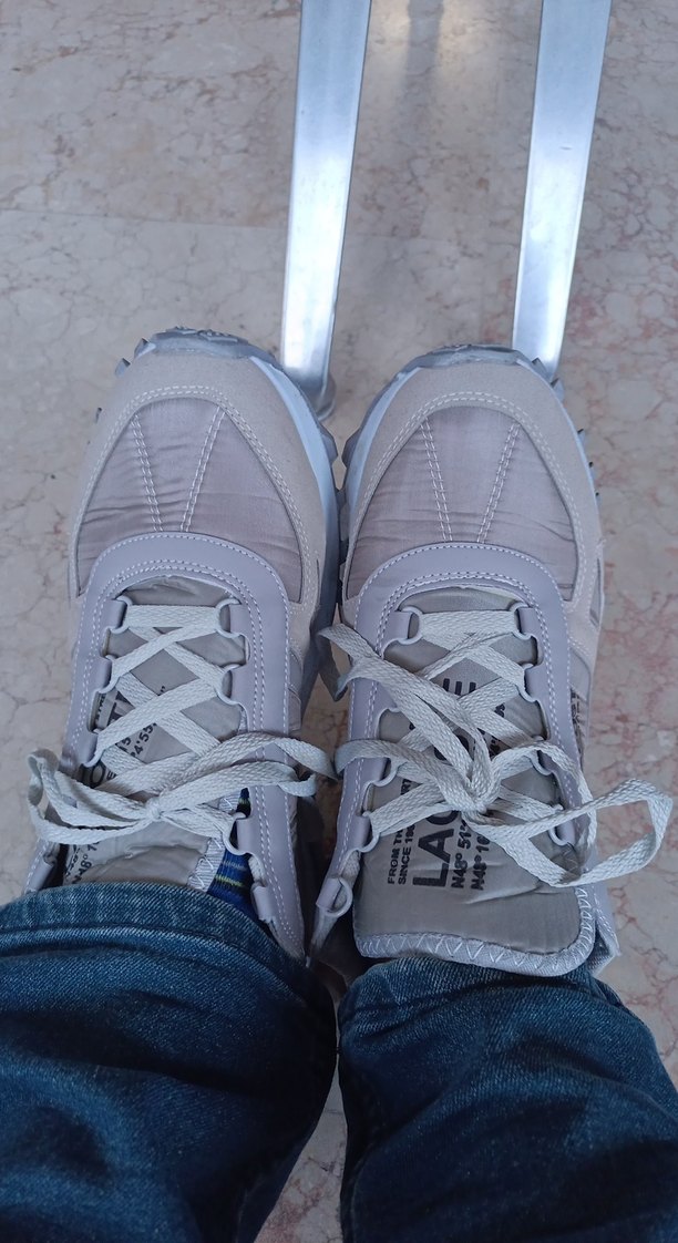 Bej Bağcıklı erkek Spor Ayakkabı 44/43 numara rahat uyuyor - Görsel 2