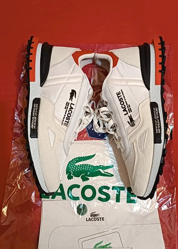44 Beden beyaz Renk Lacoste Beyaz Bağcıklı Erkek Spor Ayakkabı