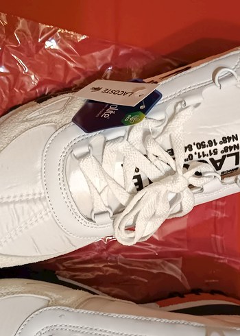 Lacoste Beyaz Bağcıklı Erkek Spor Ayakkabı 44/43 rahat oluyor - Görsel 8