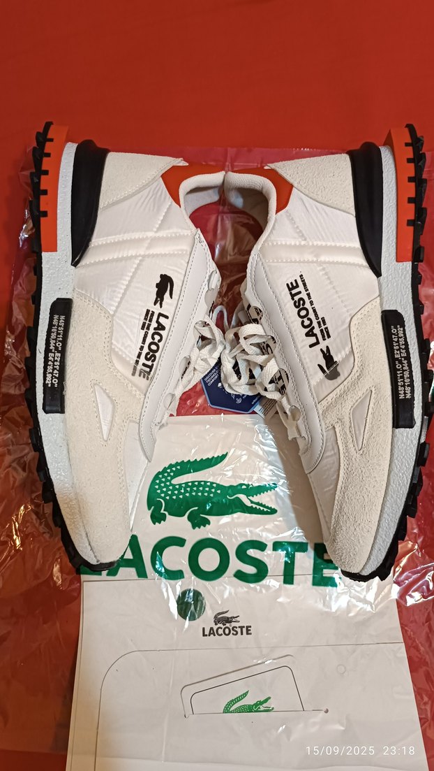 Lacoste Beyaz Bağcıklı Erkek Spor Ayakkabı 44/43 rahat oluyor - Görsel 3