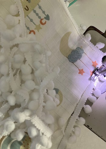 Müslin ve pike iki katlı bebek battaniye - Görsel 4