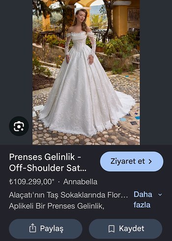 Gelinlik Prenses Tarzi Ekru Gelinlik Romantik Ve Sik