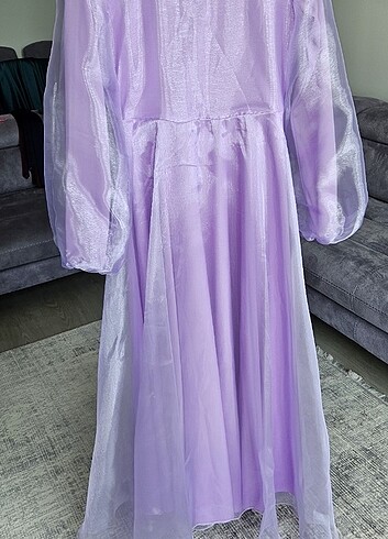 Lila organze abiye