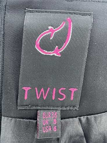 36 Beden siyah Renk Twist Kısa Elbise %70 İndirimli.