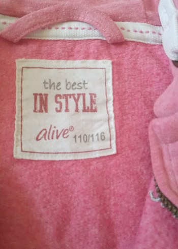 Kız Çocuk Pembe Kapüşonlu Fermuarlı Sweatshirt - Görsel 2