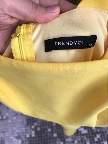 xs Beden Sarı Trendyolmilla Elbise
