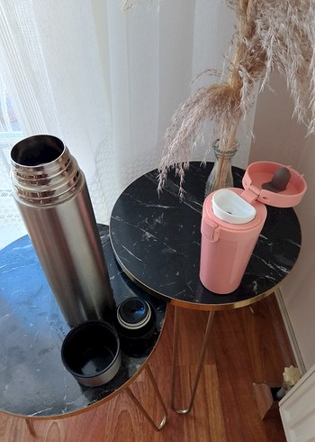 Pastel Pembe Çocuk Termos Şişesi - Görsel 2