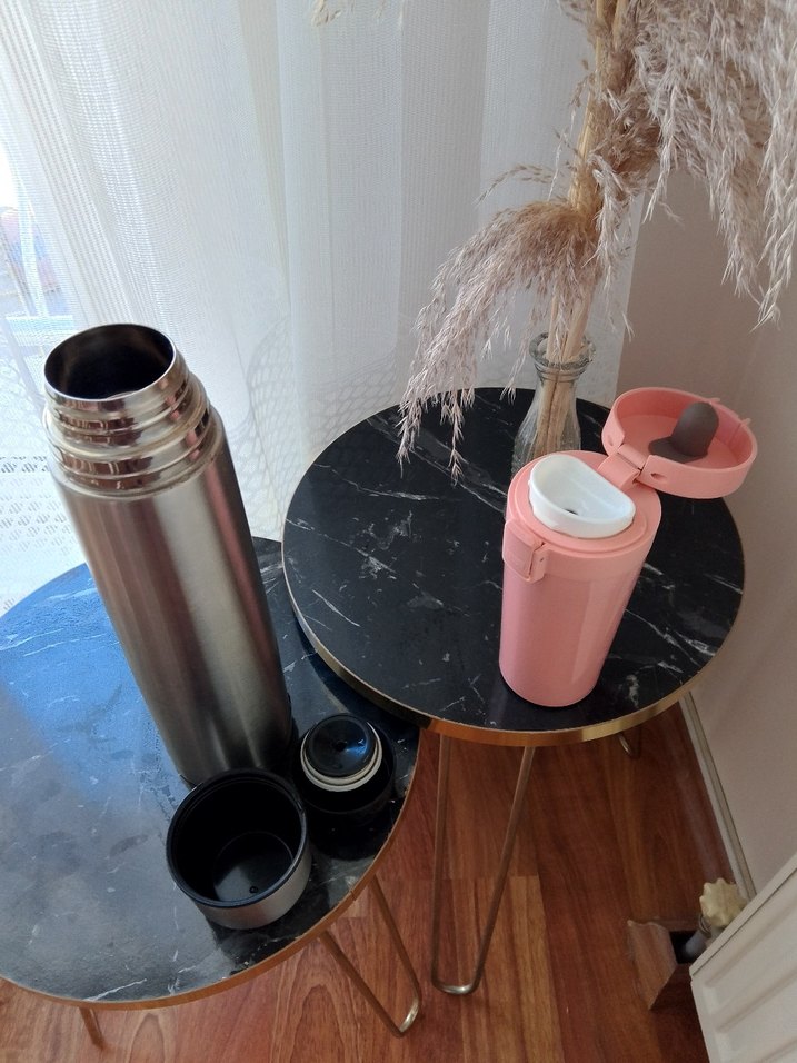 Pastel Pembe Çocuk Termos Şişesi - Görsel 2