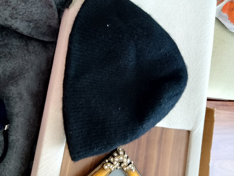 Siyah Örgü Bohem erkek Bere - Görsel 2