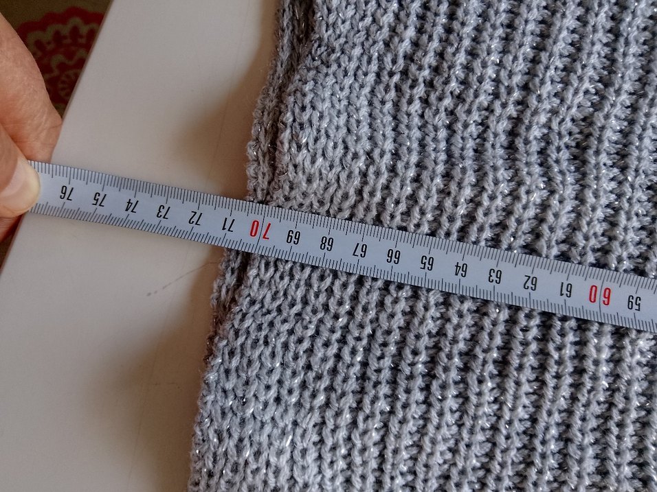 Gri Örgü Kadın Kazak Salaş Kesim - Görsel 4