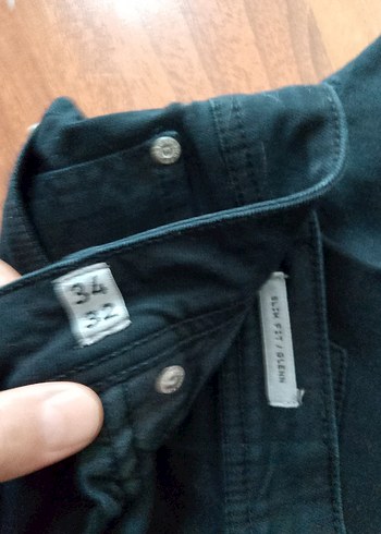 Düğmeli Siyah Erkek Regular Fit Kot Pantolon - Görsel 7