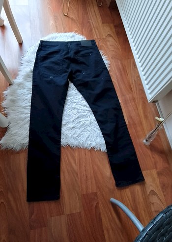 Düğmeli Siyah Erkek Regular Fit Kot Pantolon - Görsel 5