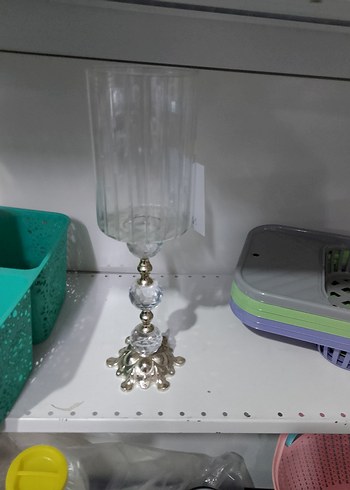 Şeffaf ve Altın Renkli Şamdan Seti - Görsel 5