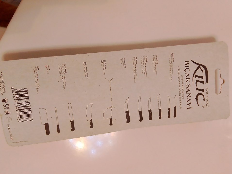 Sarı Meyve Bıçağı Seti 6'lı - Görsel 3