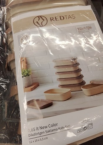 REDTAS 7'li Kahverengi Saklama Kabı Seti - Görsel 2