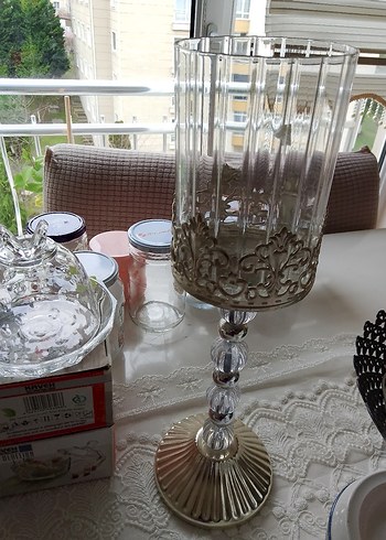 Altın Renkli Şık Mumluk Seti - Görsel 3