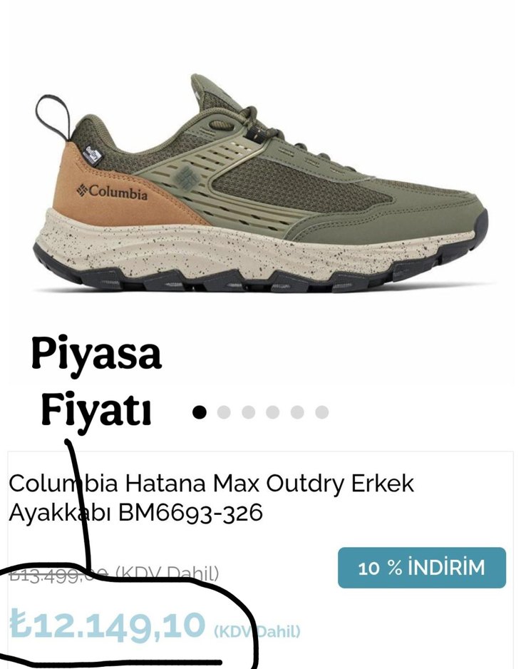 6000 den 4500 tl Orjinal Columbia Erkek Outdoor Spor Ayakkabı 4 - Görsel 2