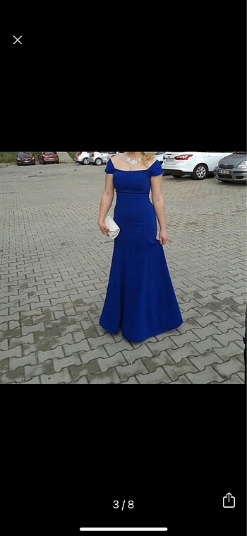 Zara Lacivert abiye elbise