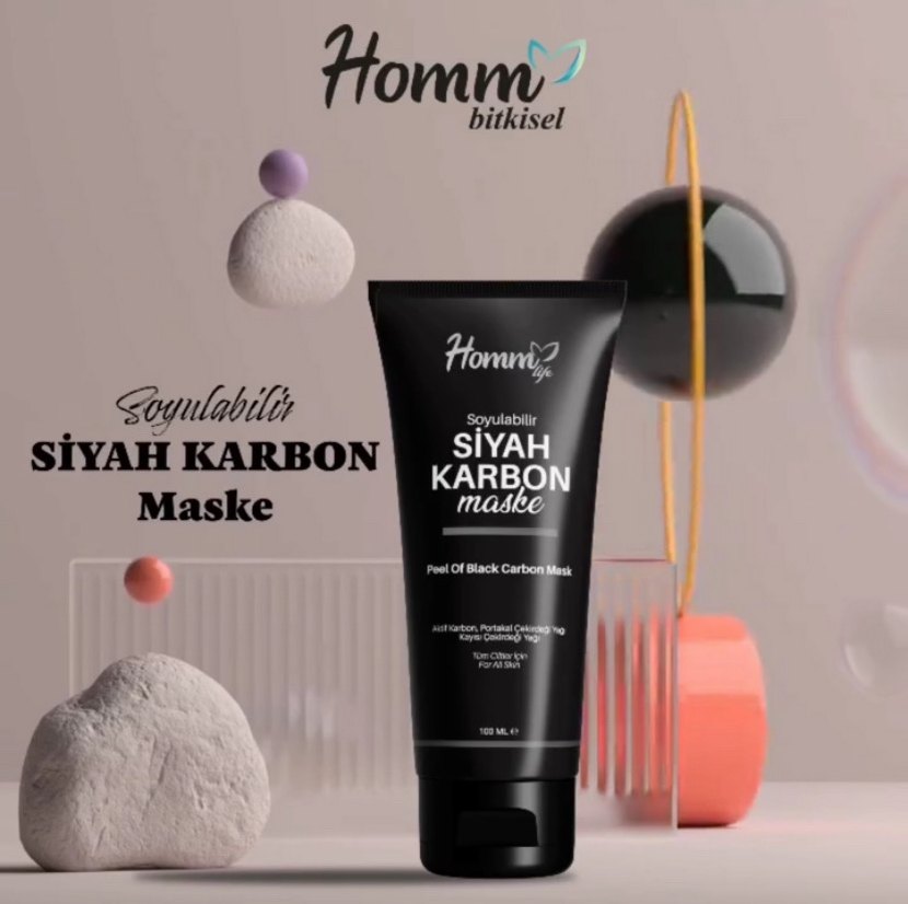 Homm Life Siyah Karbon Maske 100ml - Görsel 3