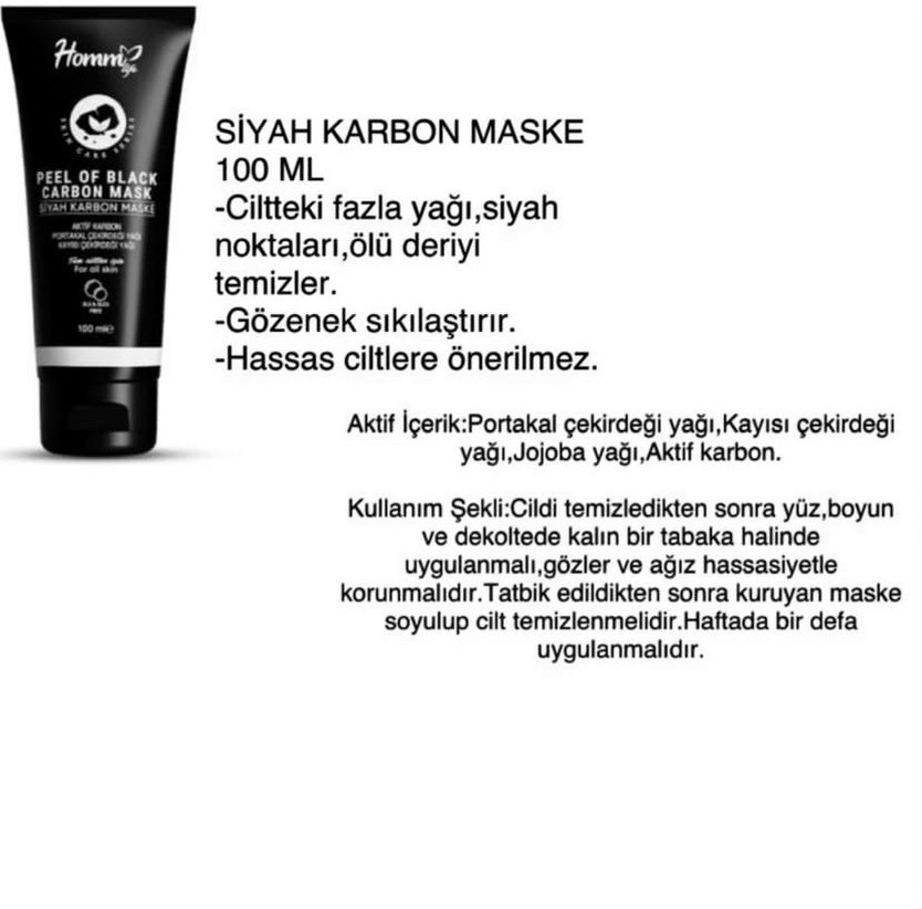 Homm Life Siyah Karbon Maske 100ml - Görsel 5