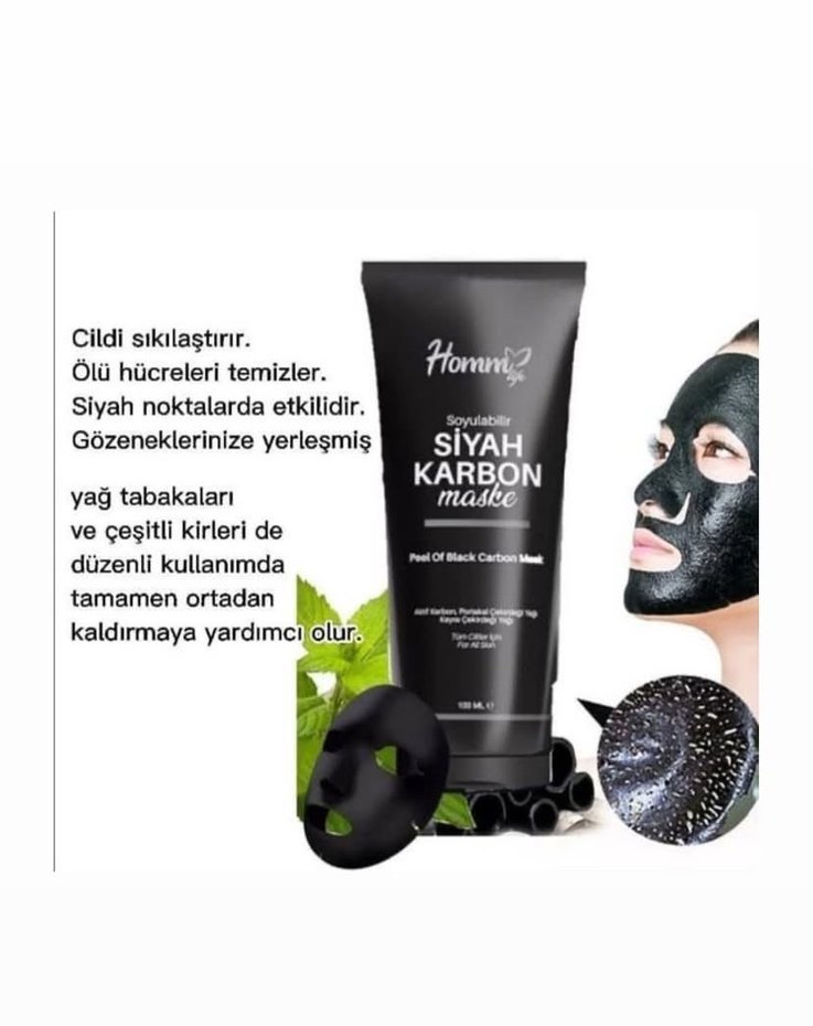 Homm Life Siyah Karbon Maske 100ml - Görsel 2