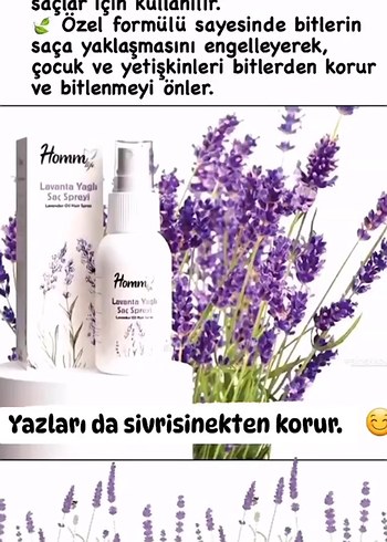 Homm Lavanta Yağlı Saç Spreyi 50 ml - Görsel 6