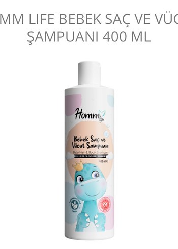 Hommy Bebek Saç ve Vücut Şampuanı 400 ml
