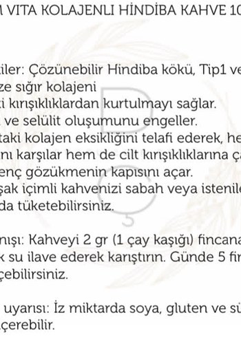 Diğer Kolajenli Hindiba Kahvesi 100 Gr