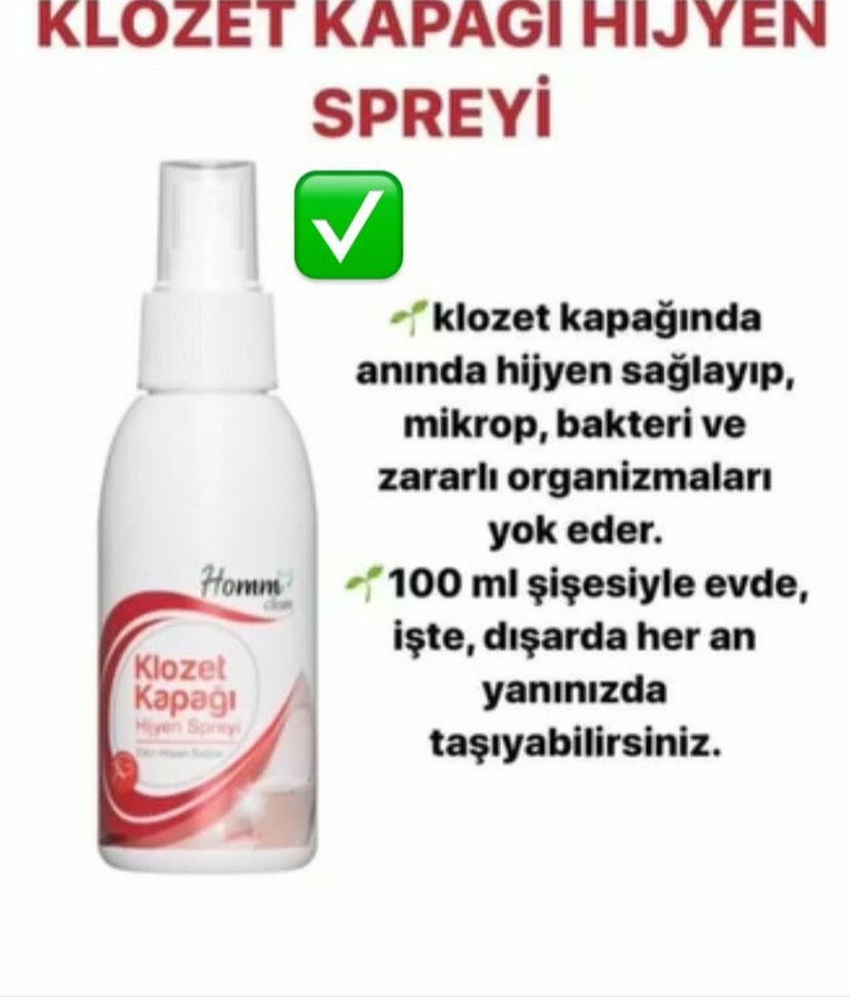 Homm Clean Klozet Kapağı Hijyen Spreyi 100 ml - Görsel 2