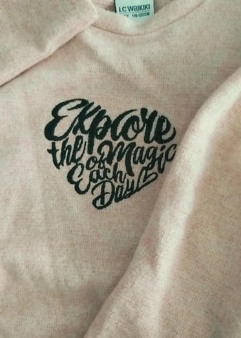 LC Waikiki Pembe Örme Kız Sweatshirt