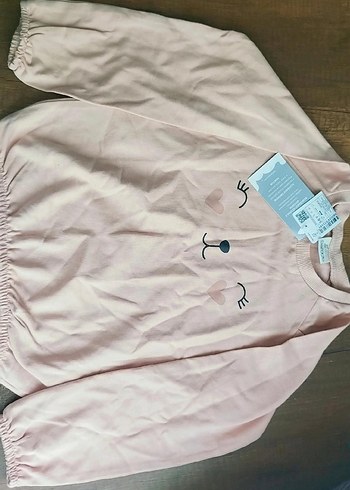 Defacto Kız Çocuk Pembe Pamuklu Baskılı Sweatshirt