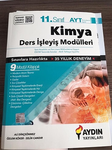 Aydın yayınları 11.sınıf kimya fasiküller