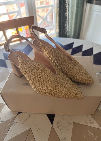 Bej Tokalı Kadın Dolgu Topuklu Espadril - Görsel 8