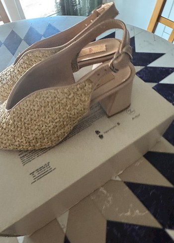 Bej Tokalı Kadın Dolgu Topuklu Espadril - Görsel 7