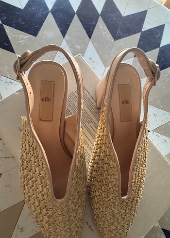 Bej Tokalı Kadın Dolgu Topuklu Espadril - Görsel 6