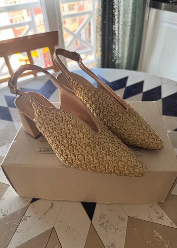 Bej Tokalı Kadın Dolgu Topuklu Espadril - Görsel 3