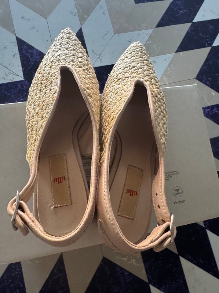 Bej Tokalı Kadın Dolgu Topuklu Espadril - Görsel 2