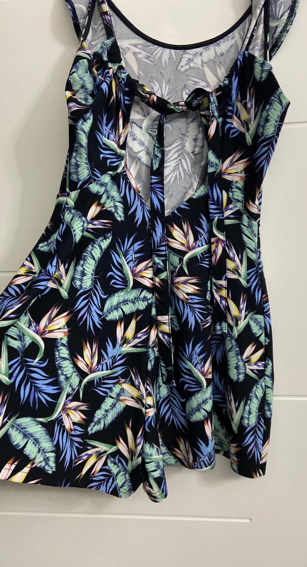 Kadın Çok Renkli Kısa Tulum Fırfırlı - Görsel 3