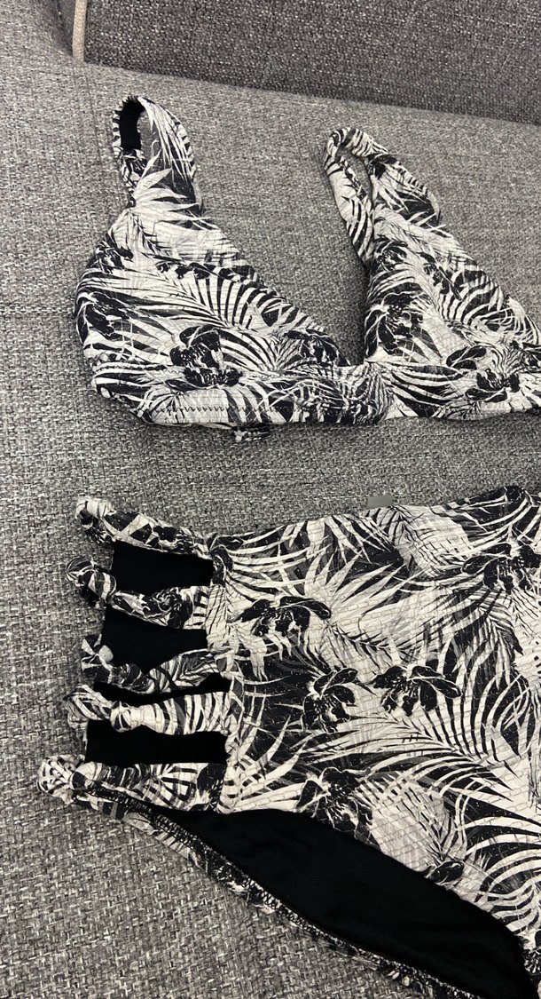 Zebra Desenli Dantelli Mini Bikini - Görsel 2