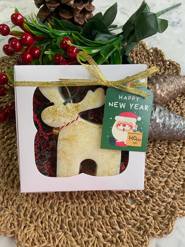 Yılbaşı Geyik Hediyelik Mum - Görsel 2