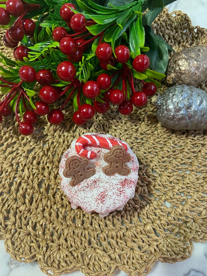 Yılbaşı Pastası Kırmızı Kokulu Mum - Görsel 3