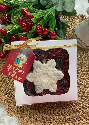 Yılbaşı Kar Tanesi Hediyelik Mum - Görsel 2