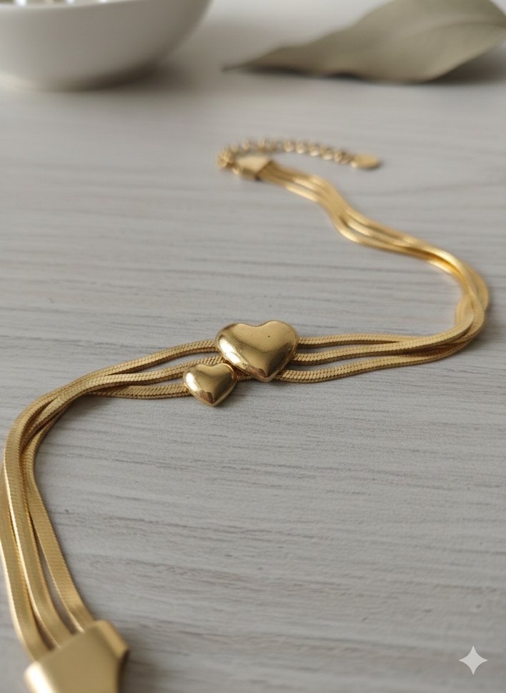 Çelik Kalp Bileklik - Görsel 2