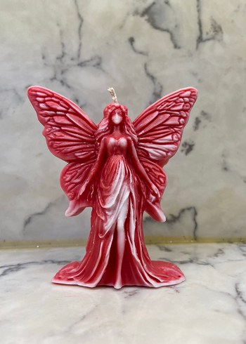 Kırmızı Peri Figürlü Mum(kutulu) - Görsel 3
